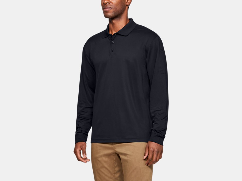 Under Armour Langarm Polo (schwarz)