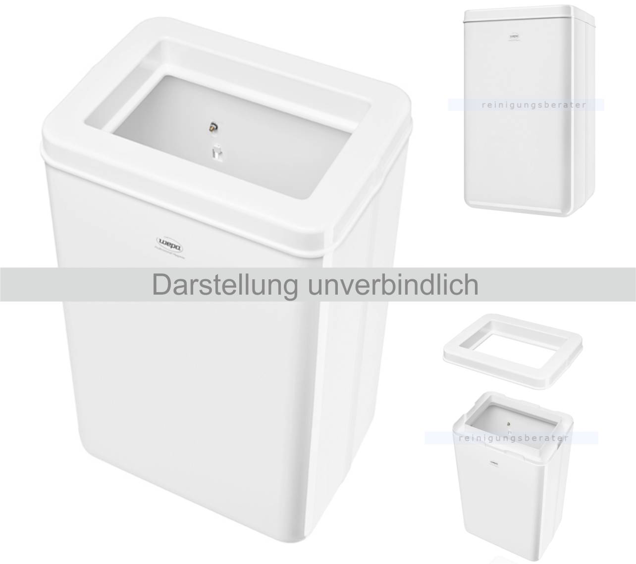 Wandmülleimer 50 Liter weiß
