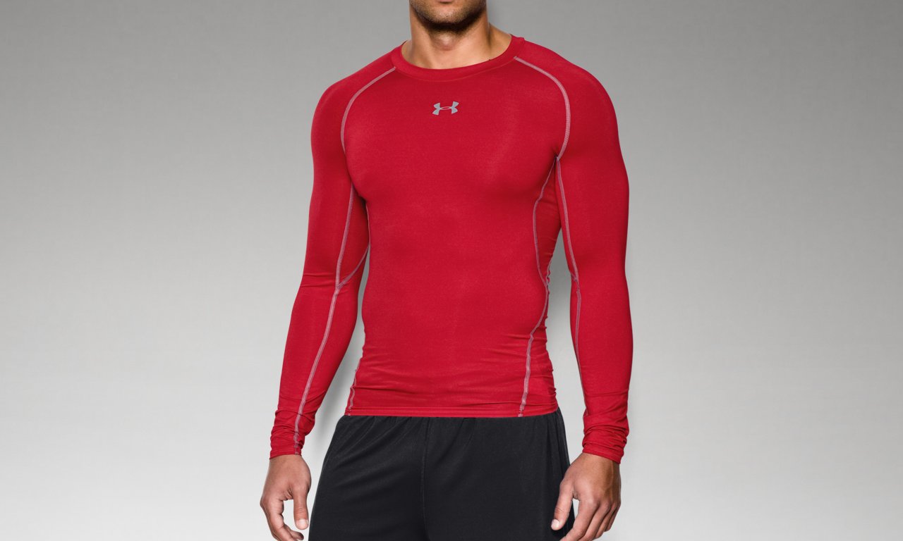 Herren Kompressions-Shirt UA HeatGear® Armour langärmlig