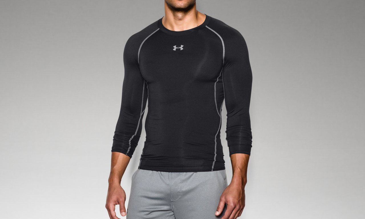 Herren Kompressions-Shirt UA HeatGear® Armour langärmlig