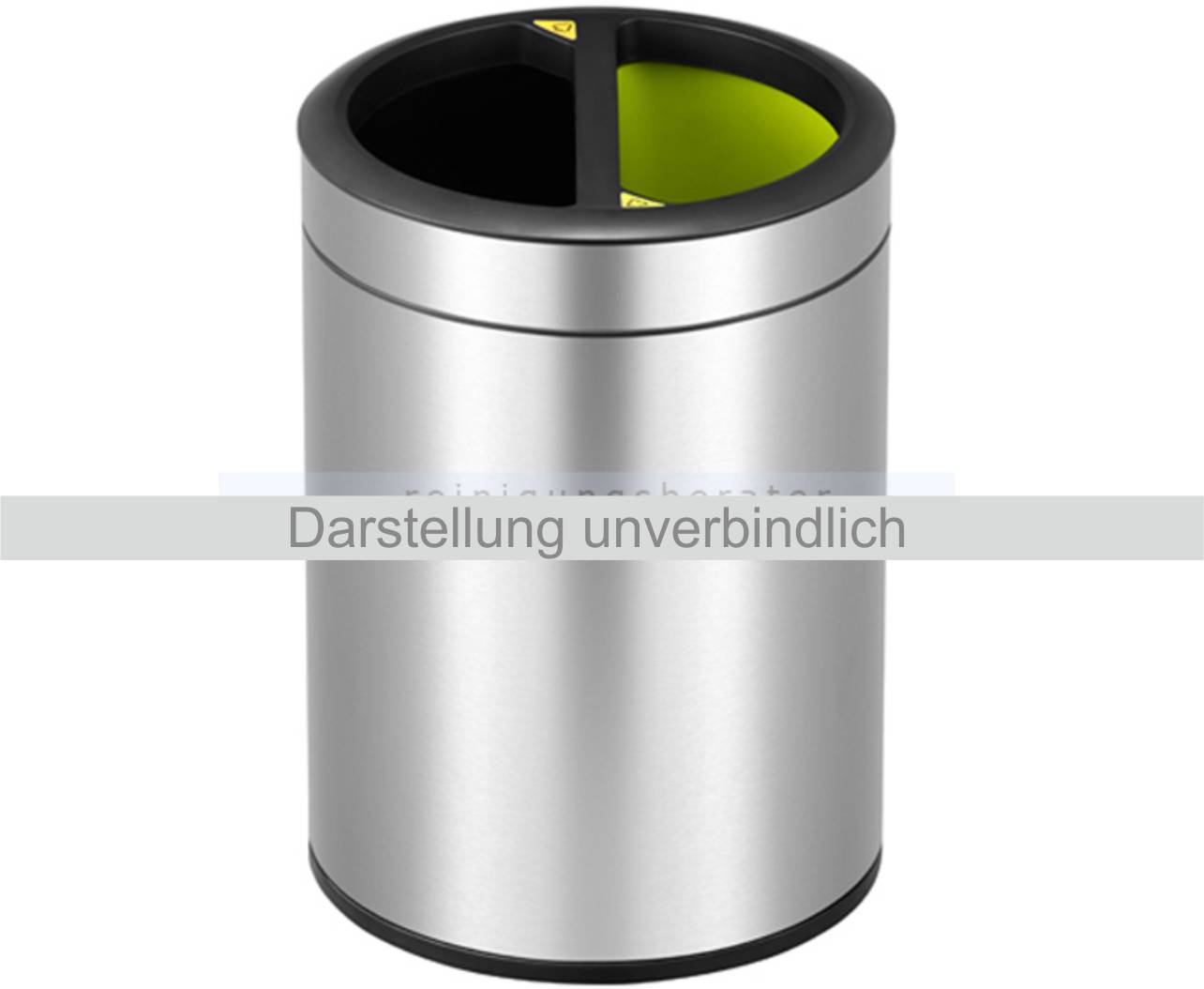 Mülltrennsystem Open Top Edelstahl 2 x 5 L