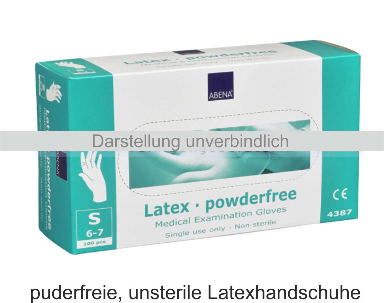 Einweghandschuhe aus Latex (puderfrei) weiß-natur S-M-L (VE)
