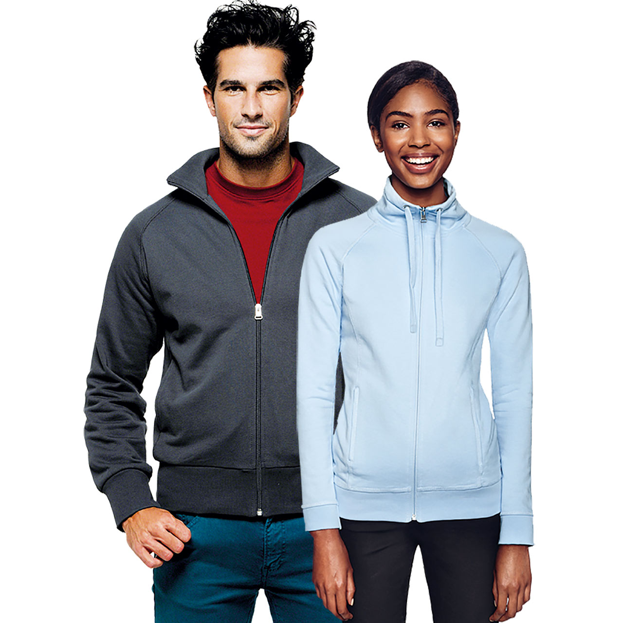 Sweatjacke College H406+606 Damen und Herren