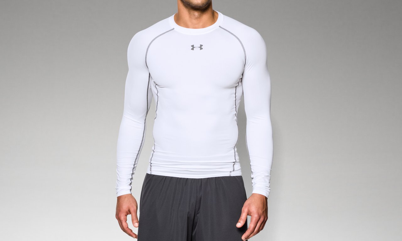 Herren Kompressions-Shirt UA HeatGear® Armour langärmlig