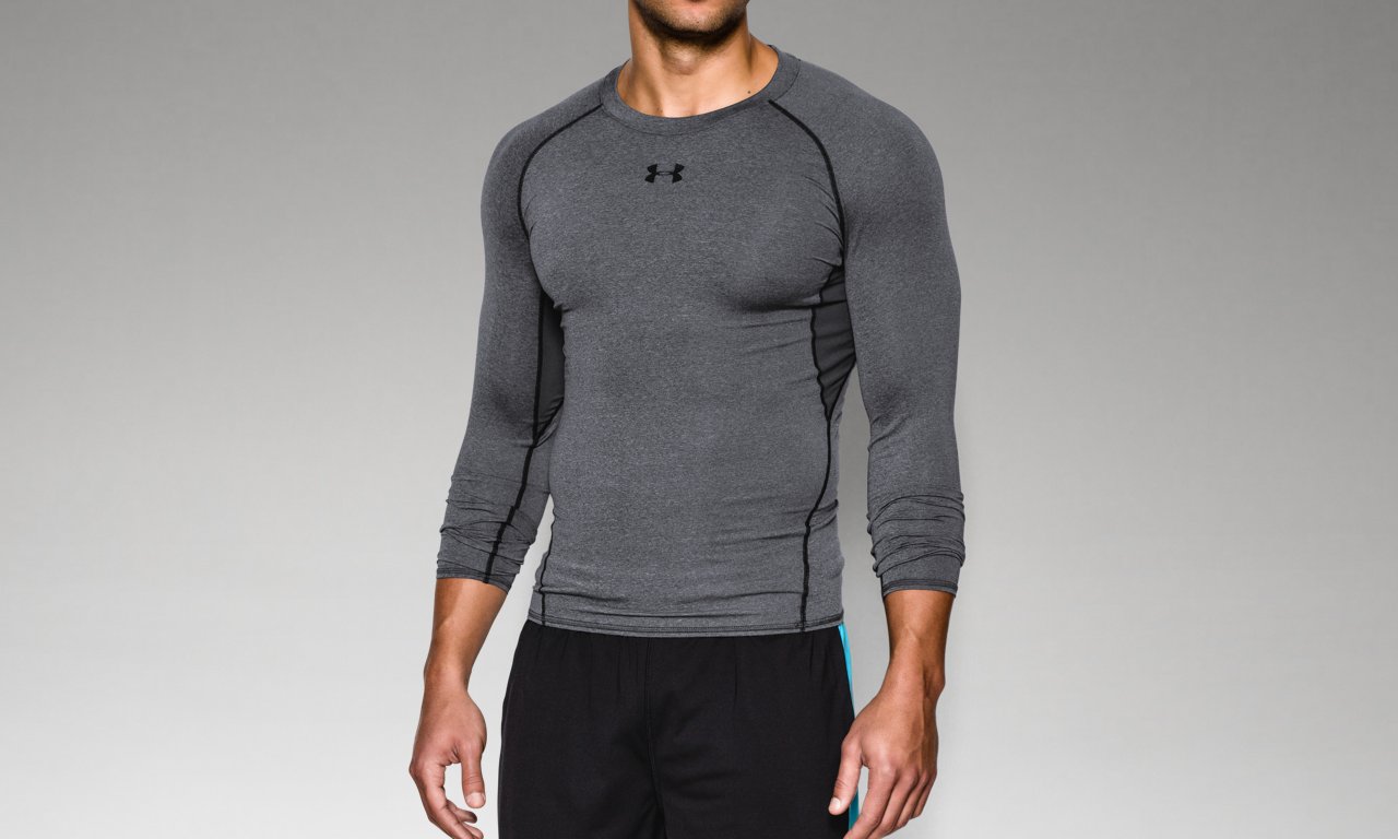 Herren Kompressions-Shirt UA HeatGear® Armour langärmlig
