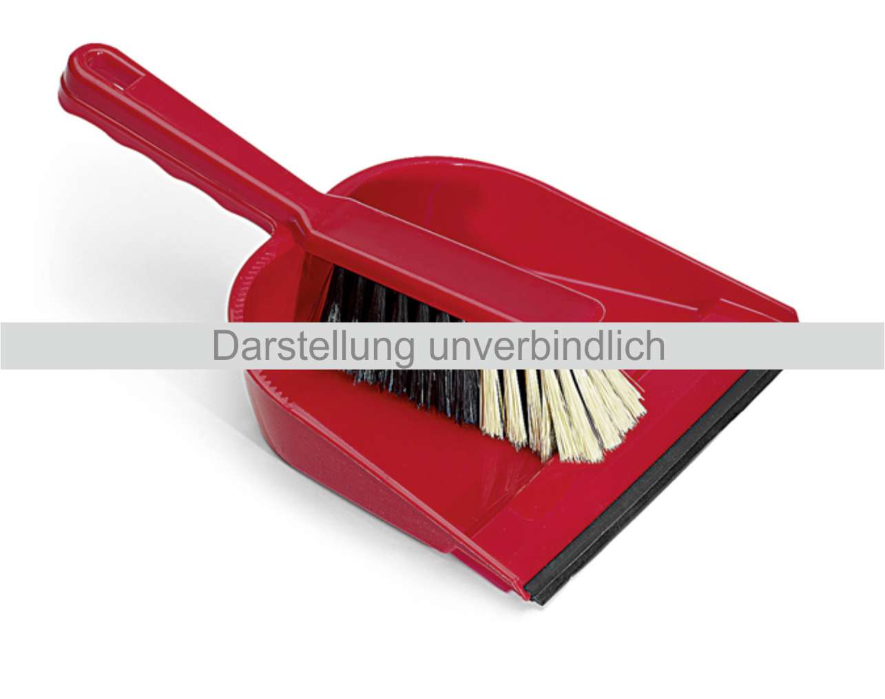 Kehrgarnitur Plast mit Lippe rot (1 Stck)
