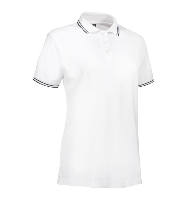 Damen Stretch Kontrastpolo ID0523