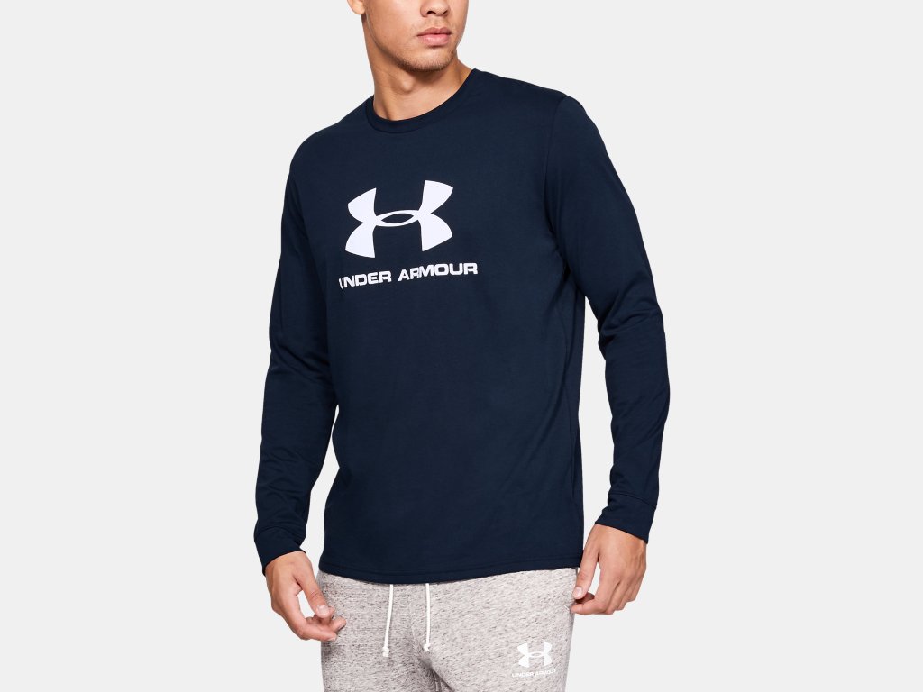Under Armour Sportstyle Langarm mit Logo Brust Mitte