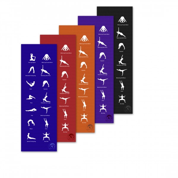 Yogamatte mit Anleitung