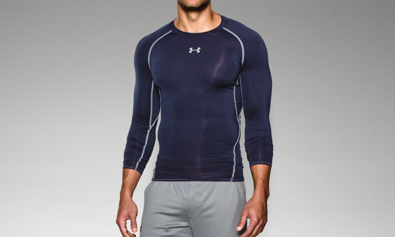 Herren Kompressions-Shirt UA HeatGear® Armour langärmlig
